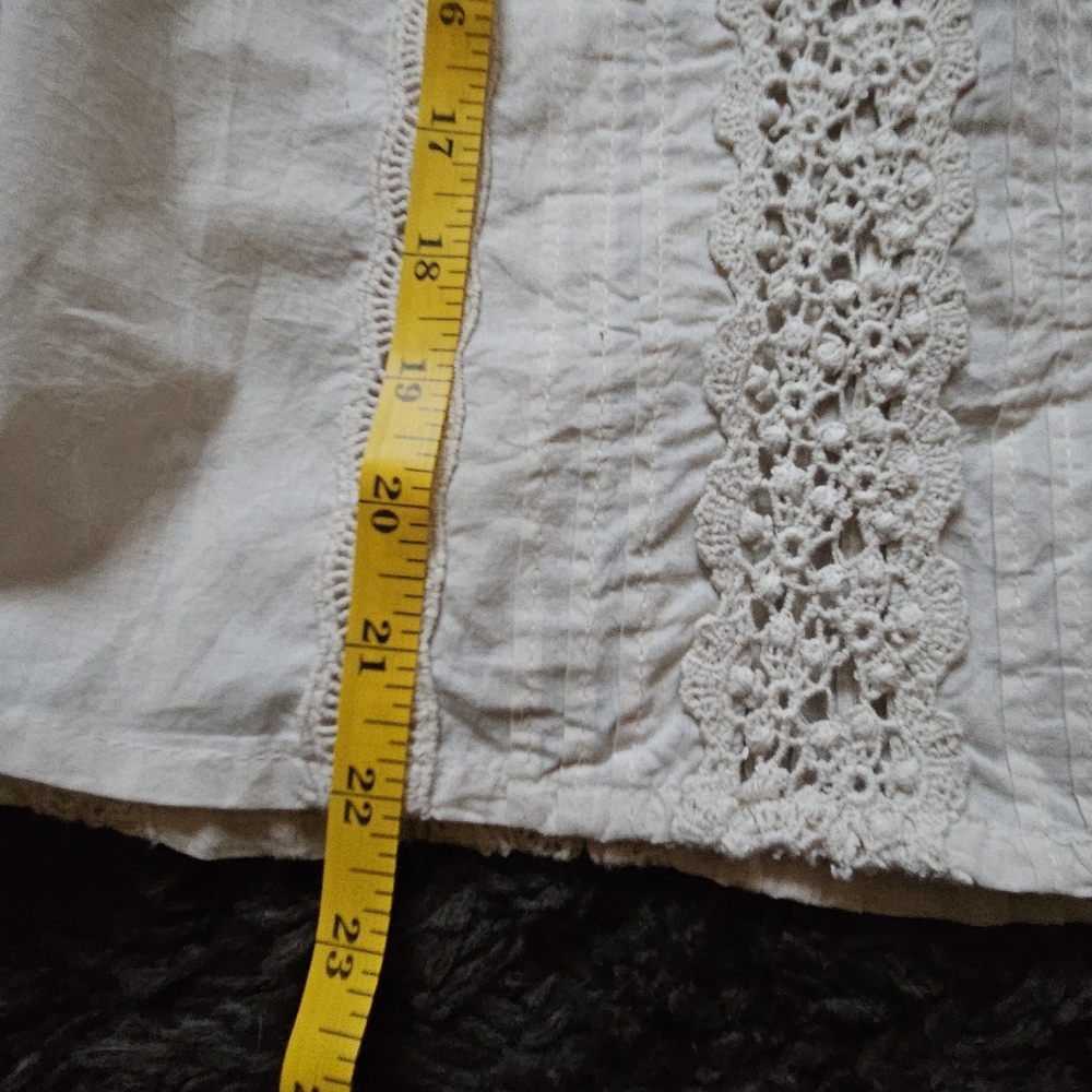 Jennifer & Grace nwt size large antique white long sleeve button down top blouse - Picture 10 of 10